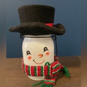 Mason jar snowman